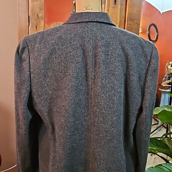 Lauren Ralph Lauren Gray Wool/Cashmere blend long jacket size 14W - Picture 7 of 14